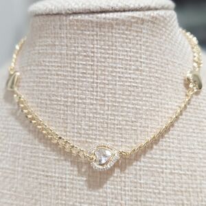 Elegant Gold Heart Anklet